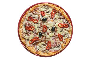 mushroom and pepper pizza